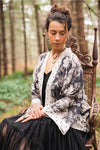 ‘The Looking Glass’ Cropped Bamboo Kimono Cardigan w/ Alice