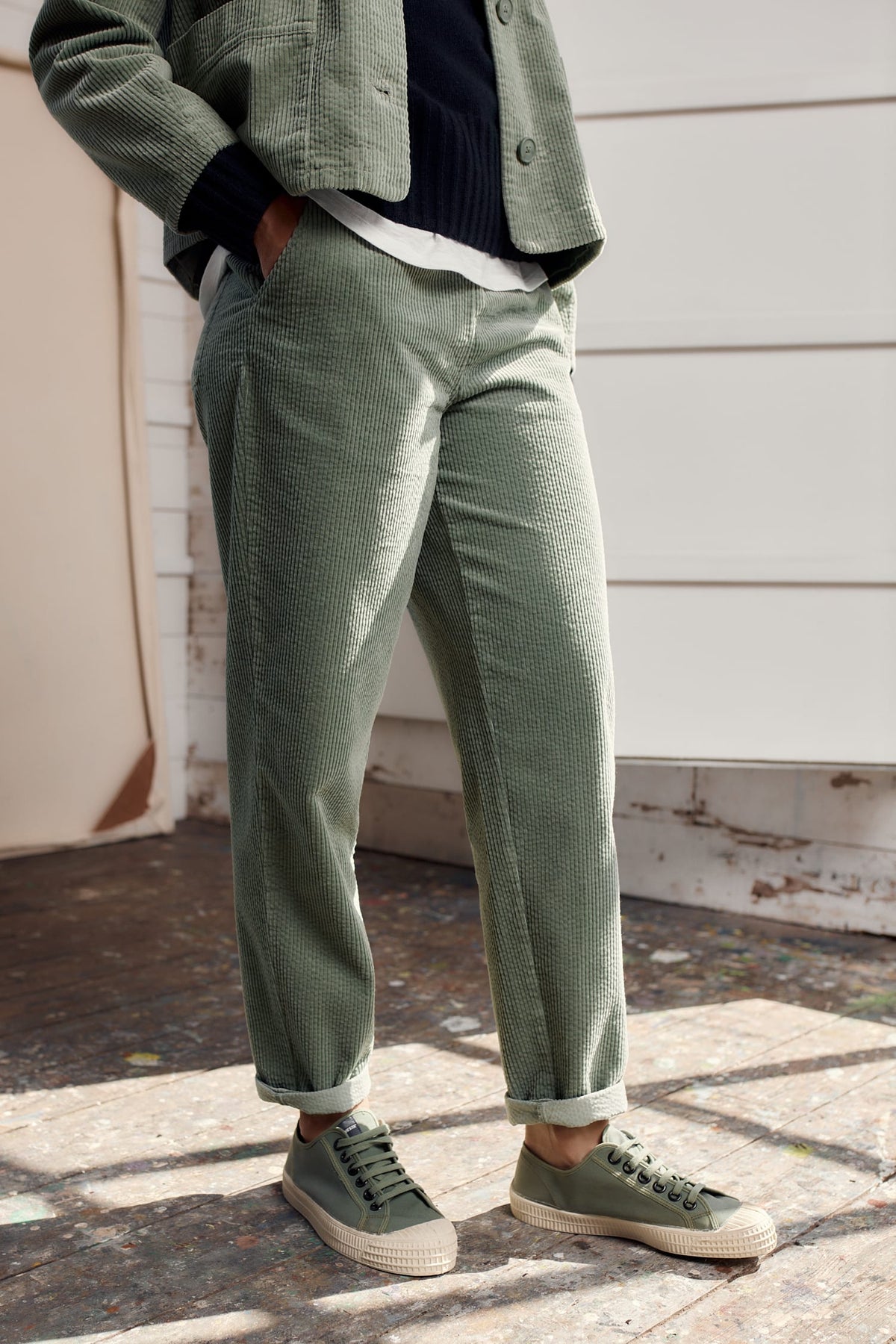 Seasalt Cornwall - Trethornes Trouser - Dusky Green