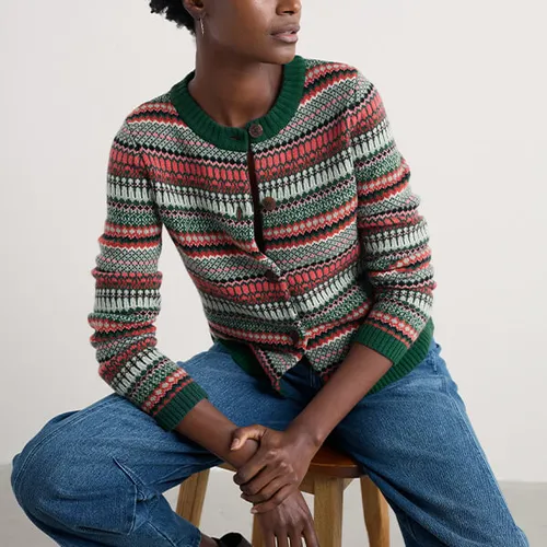 Seasalt Cornwall - Percella Cove Cardigan - Weaving Needle Dark Forage Mix - LAST- Size 8