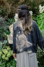 ‘Love Conquers All’ Pixie Cropped Bamboo Kimono Cardigan w/ Kiss