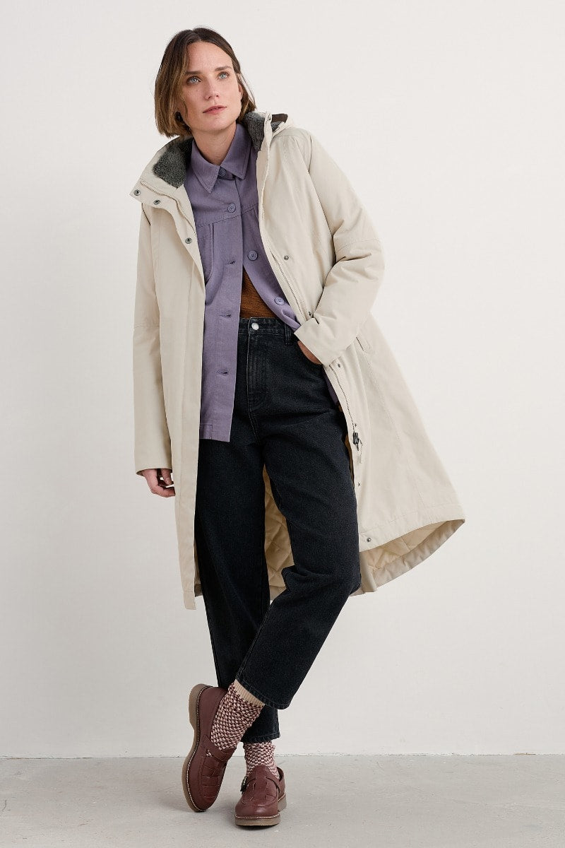 Seasalt Cornwall - Janelle Waterproof Raincoat Jacket  - Aran