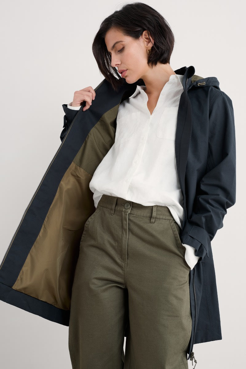 Seasalt Cornwall - Coverack Waterproof Coat - Inkwell