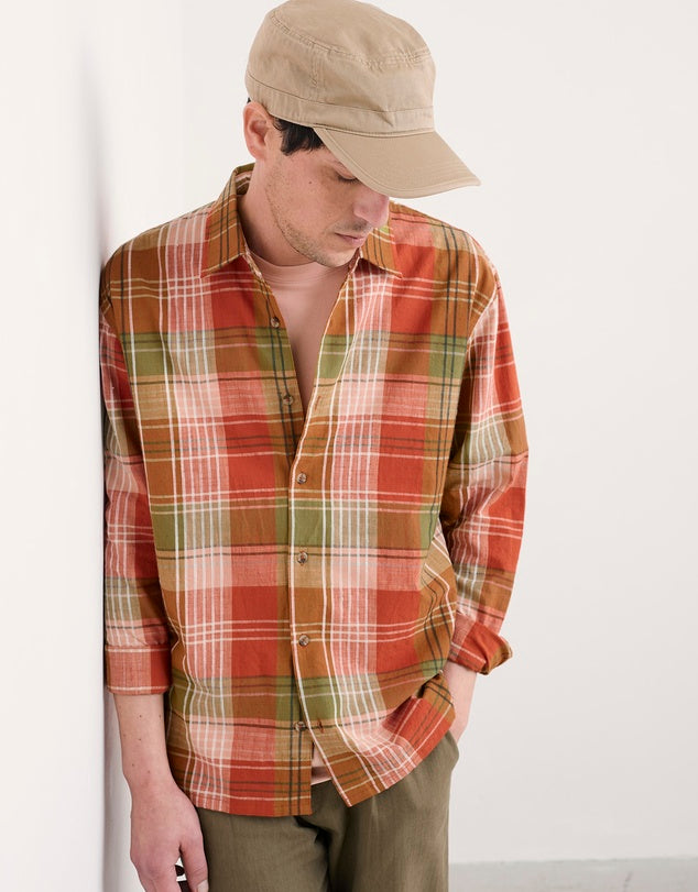 Seasalt Cornwall - Seasalt Cornwall Multi Penmere Shirt - Tangerine Multi