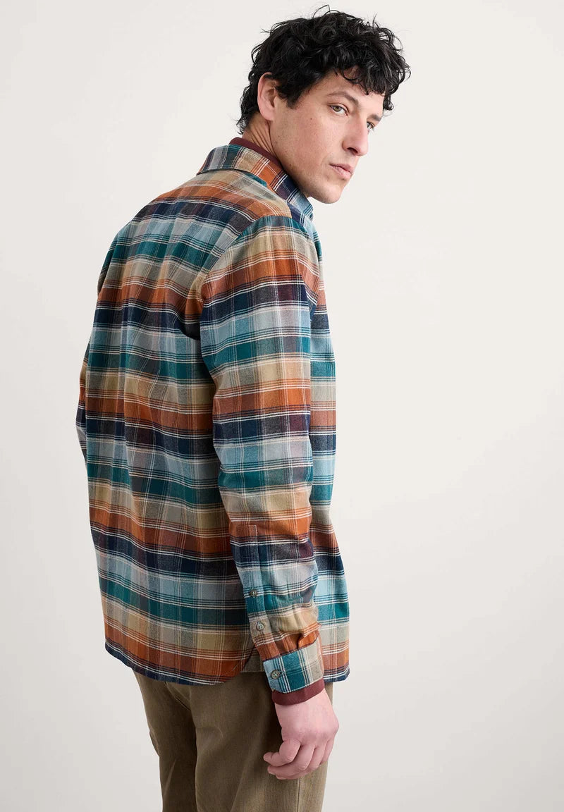 Seasalt Cornwall - Men's Fathomer Checked Shirt - Root Cellar Light Wade