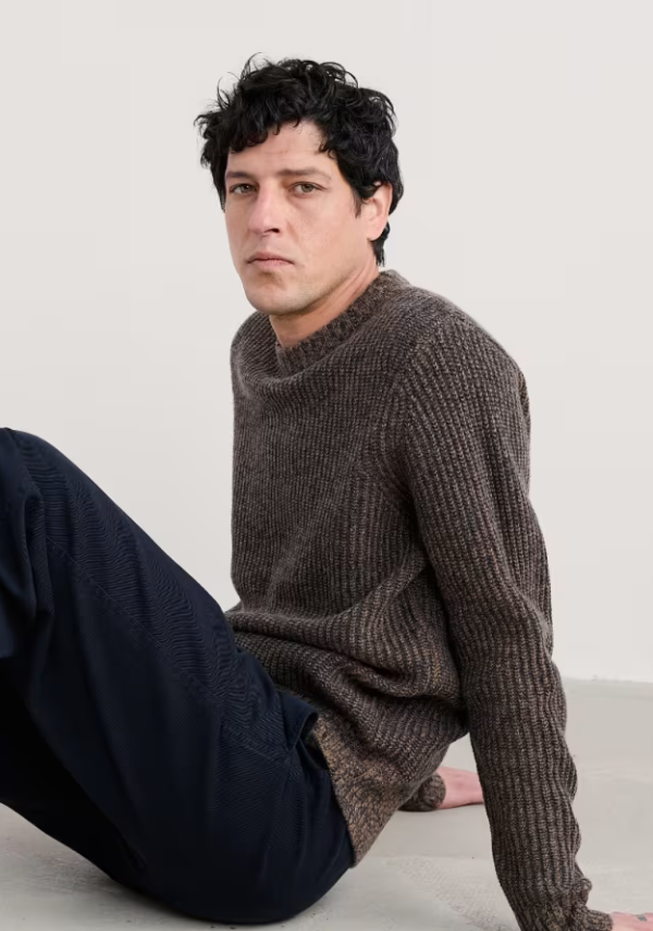 Seasalt  Cornwall - Men's Wheelwright Jumper - Pecan Mouline