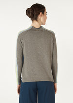 Z&P Contrast Funnel Neck Jumper - Denim