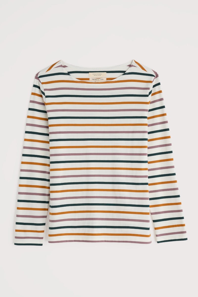 Seasalt Cornwall - Sailor Shirt in GOTS-Certified Organic Cotton Jersey - Tri Breton Verte