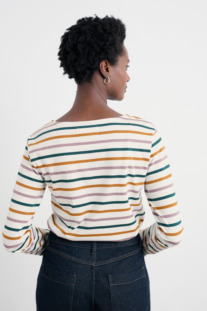 Seasalt Cornwall - Sailor Shirt in GOTS-Certified Organic Cotton Jersey - Tri Breton Verte