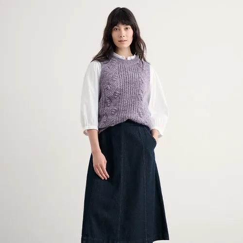 Seasalt Cornwall - Sand Thistle Mohair Blend Vest - Clematis