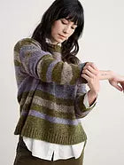 Seasalt Cornwall - Painter Striped Jumper Contains Mohair - Carvannel Laurel Mix
