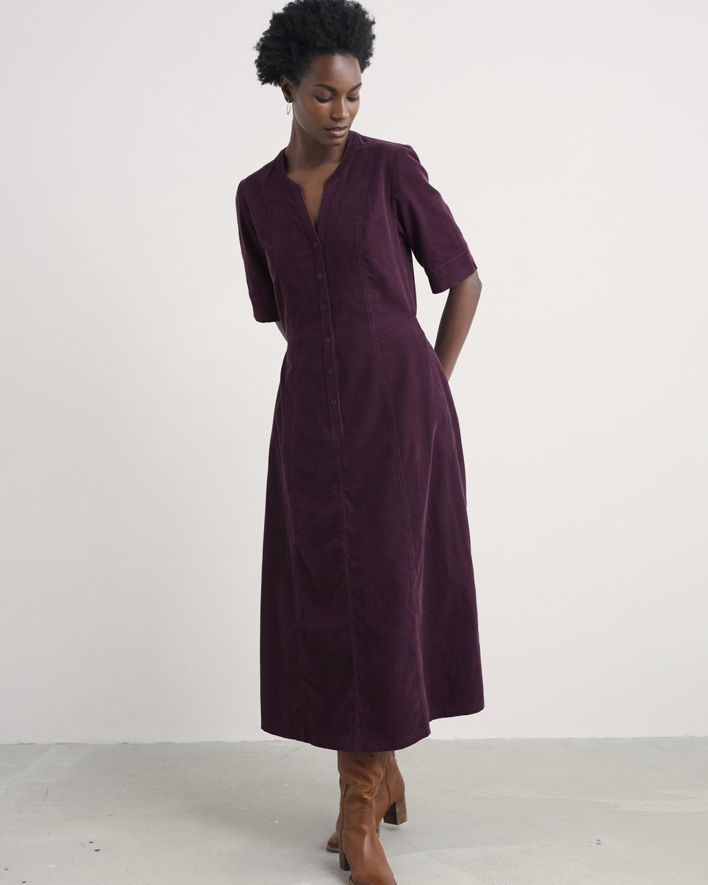 Seasalt Cornwall - Wightwick Dress - Dark Hellebore