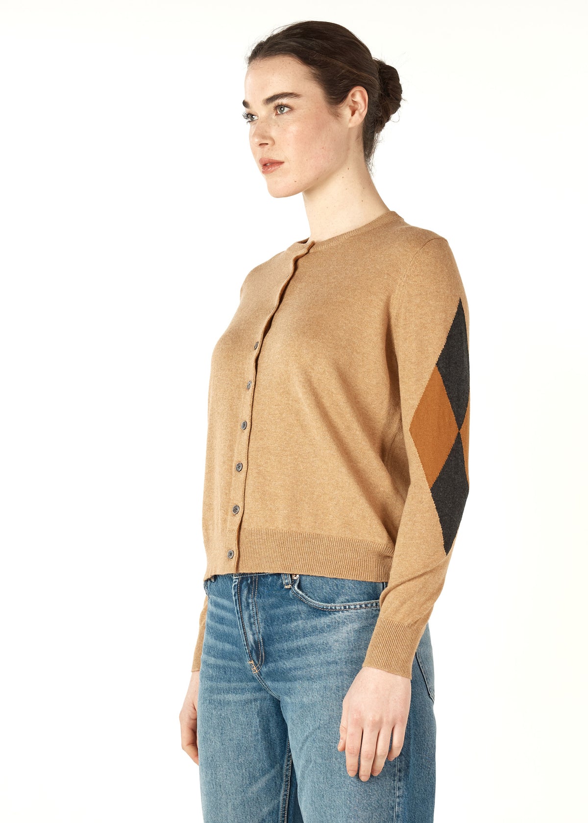 Z&P Diamond Dapper Cardi - Camel LAST ONE - Size XL