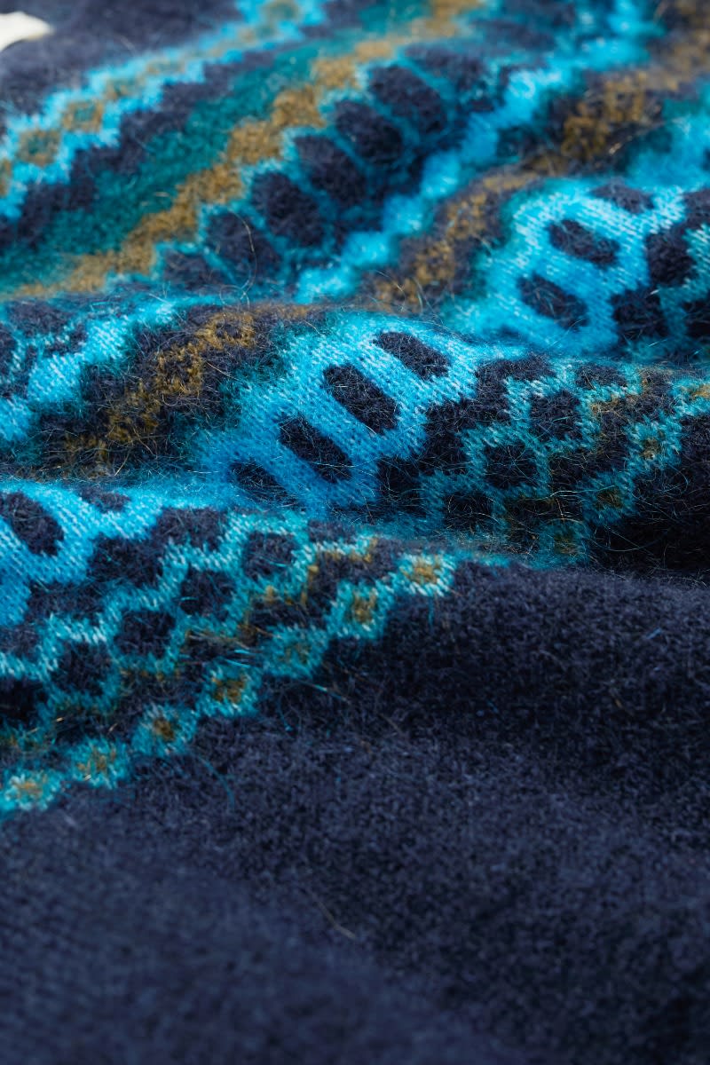 Seasalt Cornwall - Annik Fair Isle Jumper - Modernist Cyan Multi