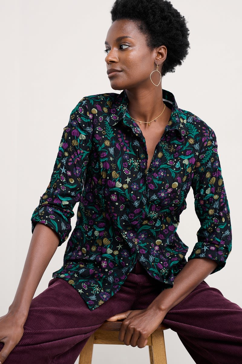 Seasalt Cornwall - Larissa Shirt - Illuminated Garden Onyx