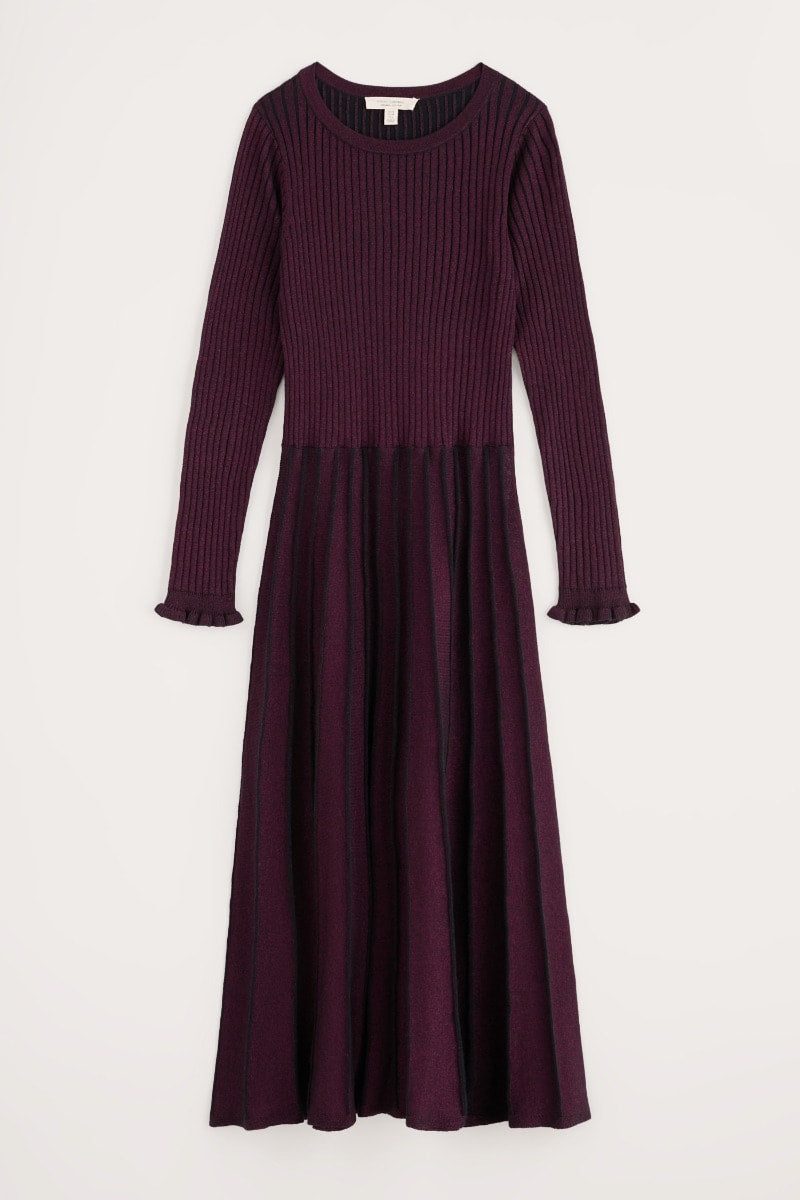 Seasalt Cornwall - Glass Stem Sparkly Knitted Dress - Clove