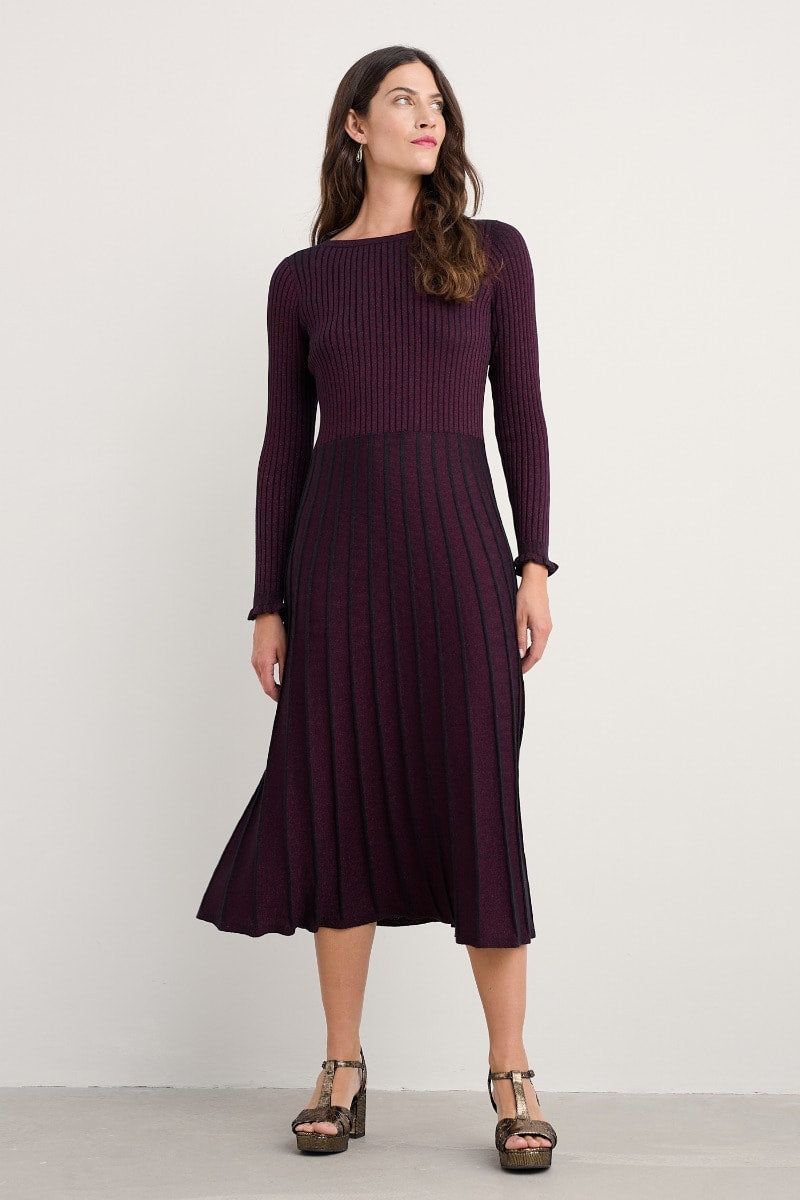 Seasalt Cornwall - Glass Stem Sparkly Knitted Dress - Clove