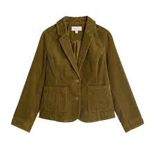 Seasalt Cornwall - Heald Cord Blazer - Bright Olive