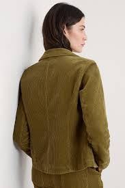 Seasalt Cornwall - Heald Cord Blazer - Bright Olive