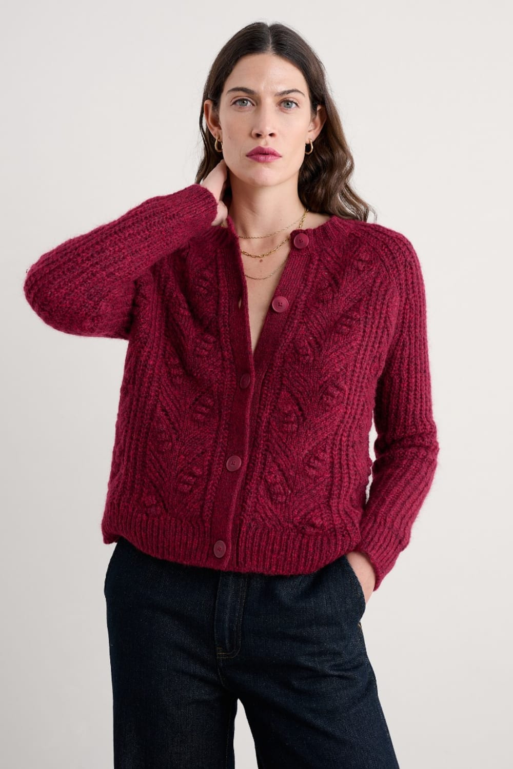 Seasalt Cornwall - Sand Thistle Cardigan - Jam