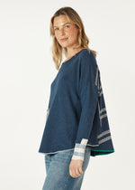 Z&P  Birdseye Trim Jumper - Denim