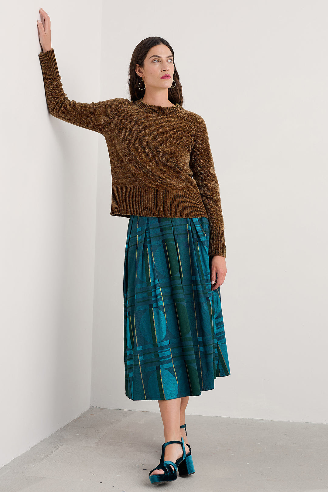 Seasalt Cornwall - Interweaving Jacquard Skirt - Picrous Jacquard - LAST - Size 12