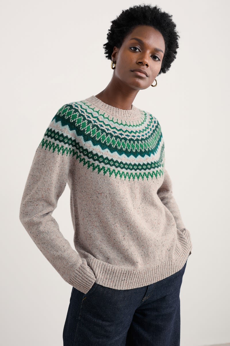 Seasalt Cornwall - Gurnard's Head Jumper Lambswool - Windward Aran Multi