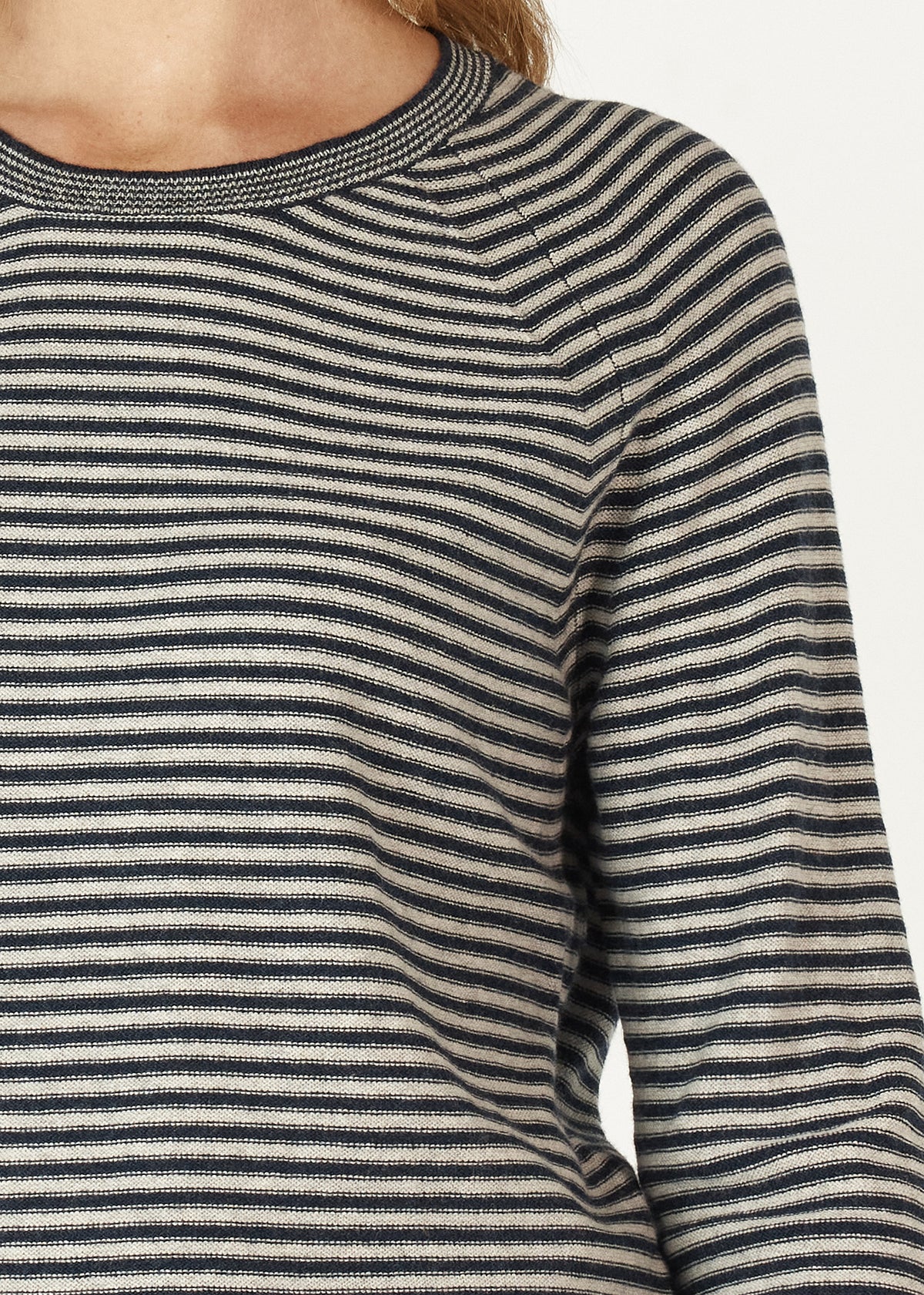 Z&P Essential Stripe Crew - White - LAST ONE - Size XL