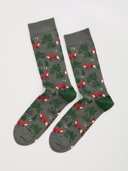 Seasalt Cornwall - Men's Bamboo Arty Socks- Dulas Fox Sorrel