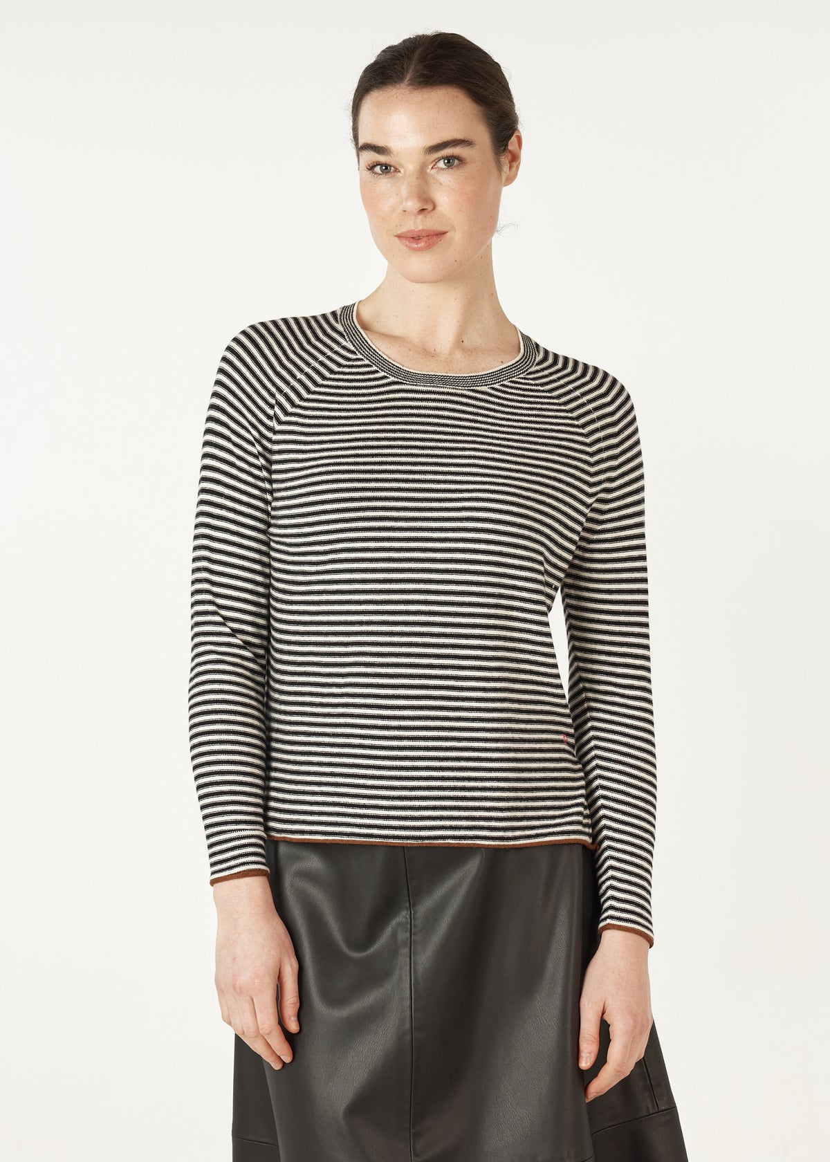 Z&P Essential Stripe Crew - White - LAST ONE - Size XL