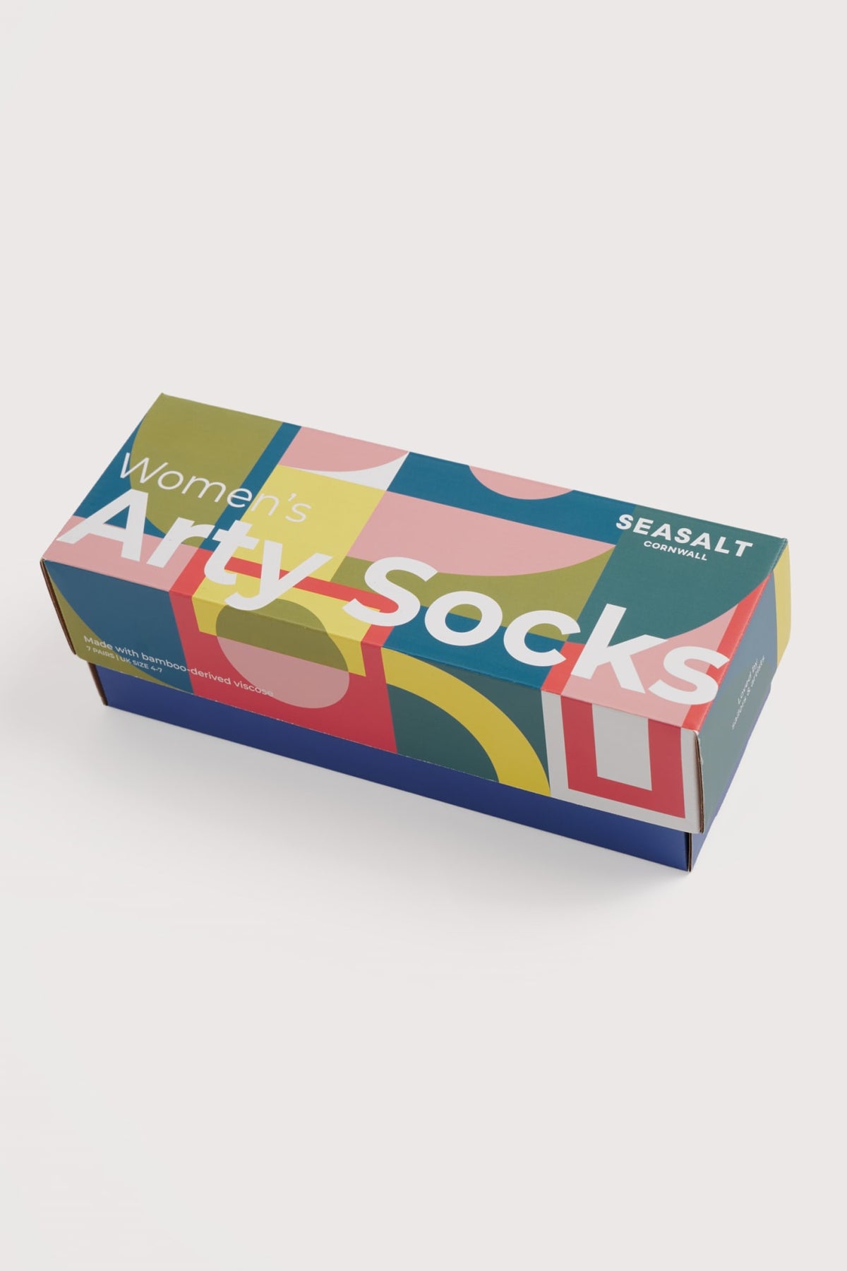 Seasalt Cornwall - Gift Box of 7 Women's Arty Socks Plain  – Palette Mix