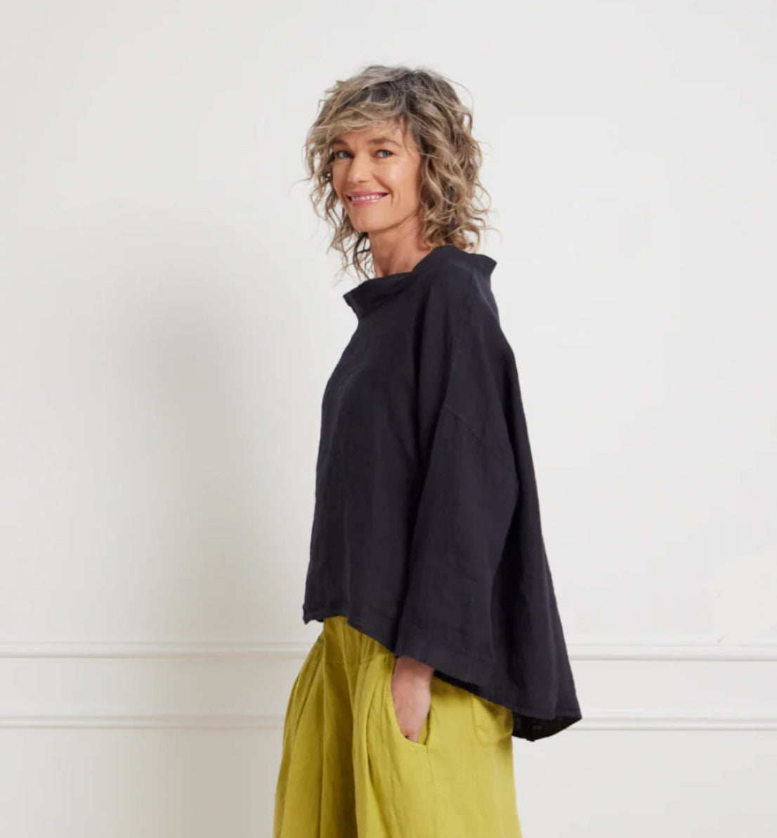Montaigne - Mathilde - Cowl Neck Top 3/4 Sleeve