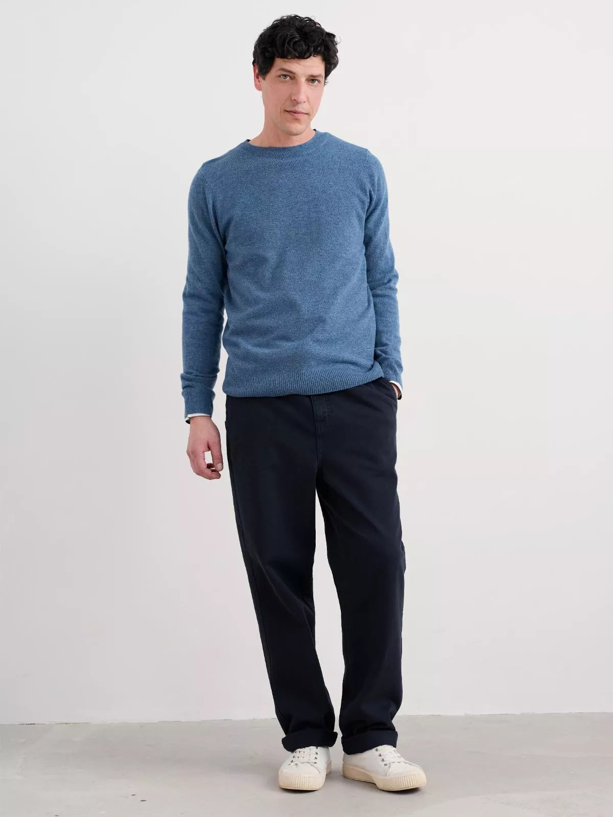 Seasalt Cornwall - Men's Prow Merino Rich Jumper - Hydrangea