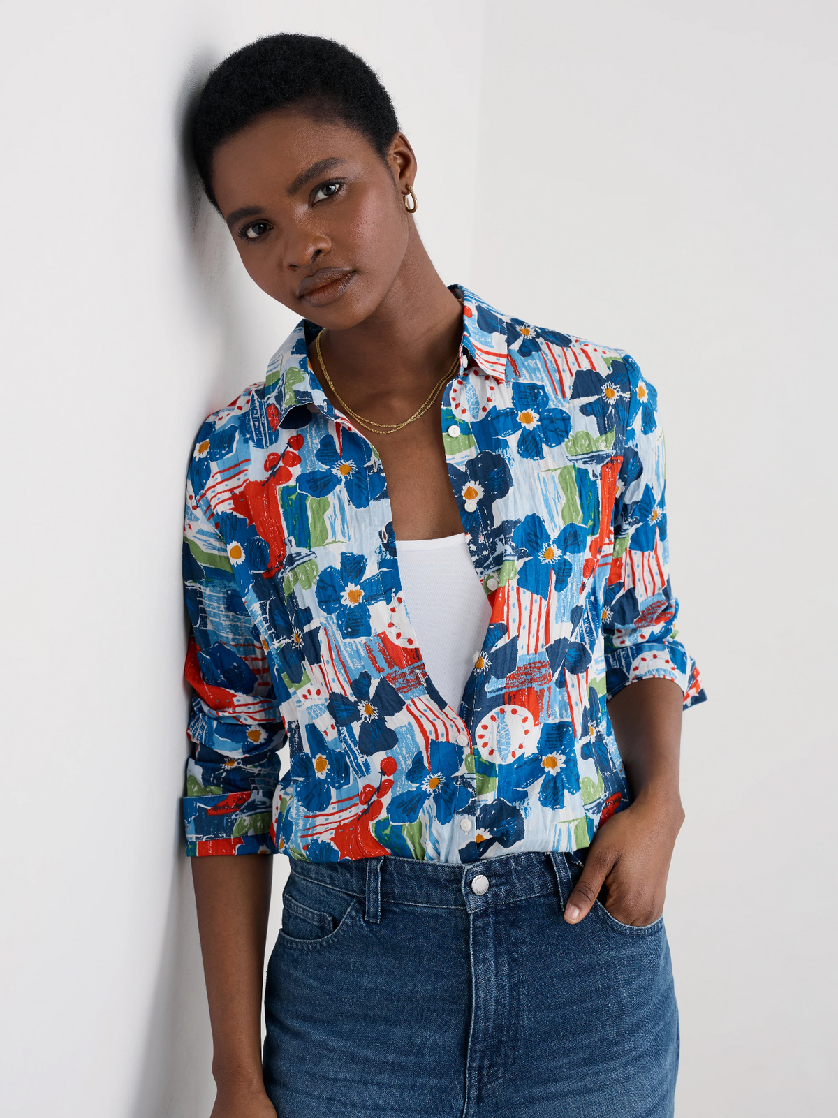 Seasalt Cornwall - Organic Cotton Larissa Shirt -Table Sketch Chalk