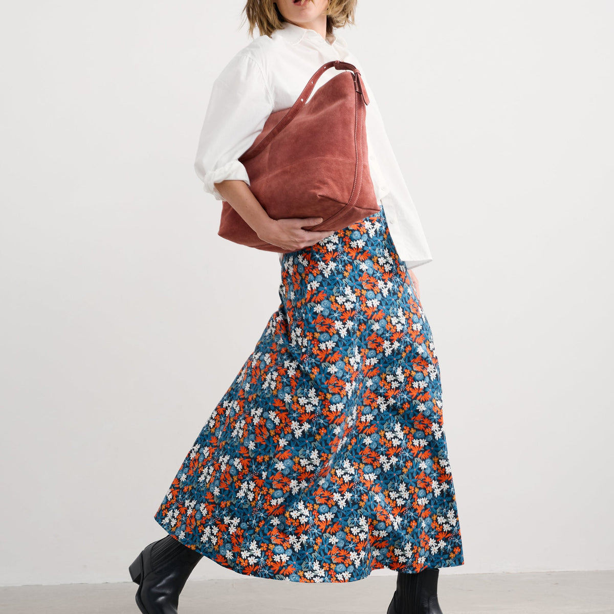 Seasalt Cornwall - Rose Skirt Ankle-Pastel Garden Maritime