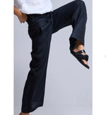 Dref_By_D ‘St Tropez’ Linen Pant - Black - LAST -  Size S (best fits size 10)