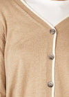 Z&P Essential V Neck Cardi - Biscuit