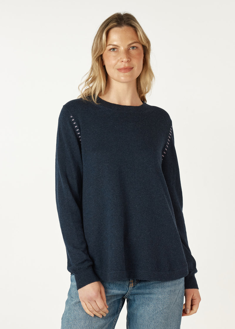 Z&P Essential Shirt Bottom Jumper - Denim