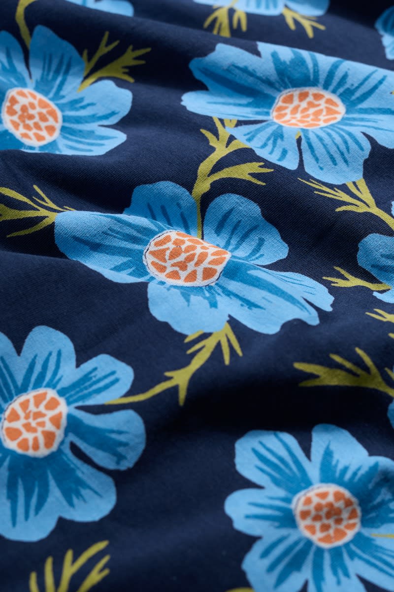 Seasalt Cornwall - Veronica Midi Dress in GOTS - Certified Organic Cotton Jersey - Climbing Cosmos Lagoon