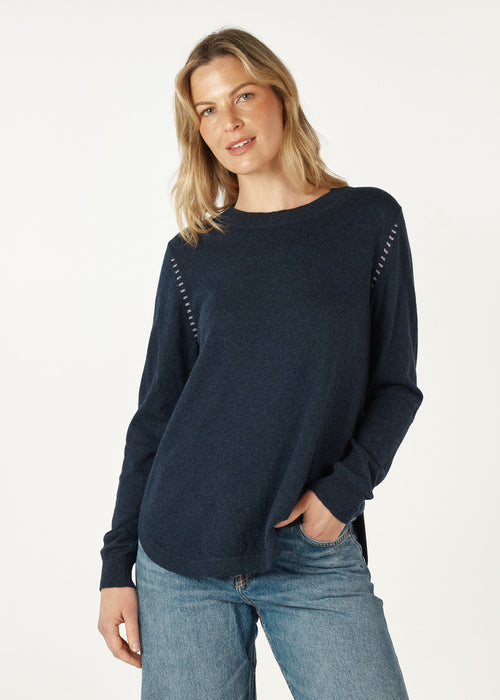 Z&P Essential Shirt Bottom Jumper - Denim