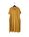 Montaigne ‘Vianne’ Linen Dress Pleats And Side Pockets - Various Colours