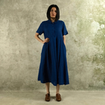 Montaigne ‘Vianne’ Linen Dress Pleats And Side Pockets - Various Colours