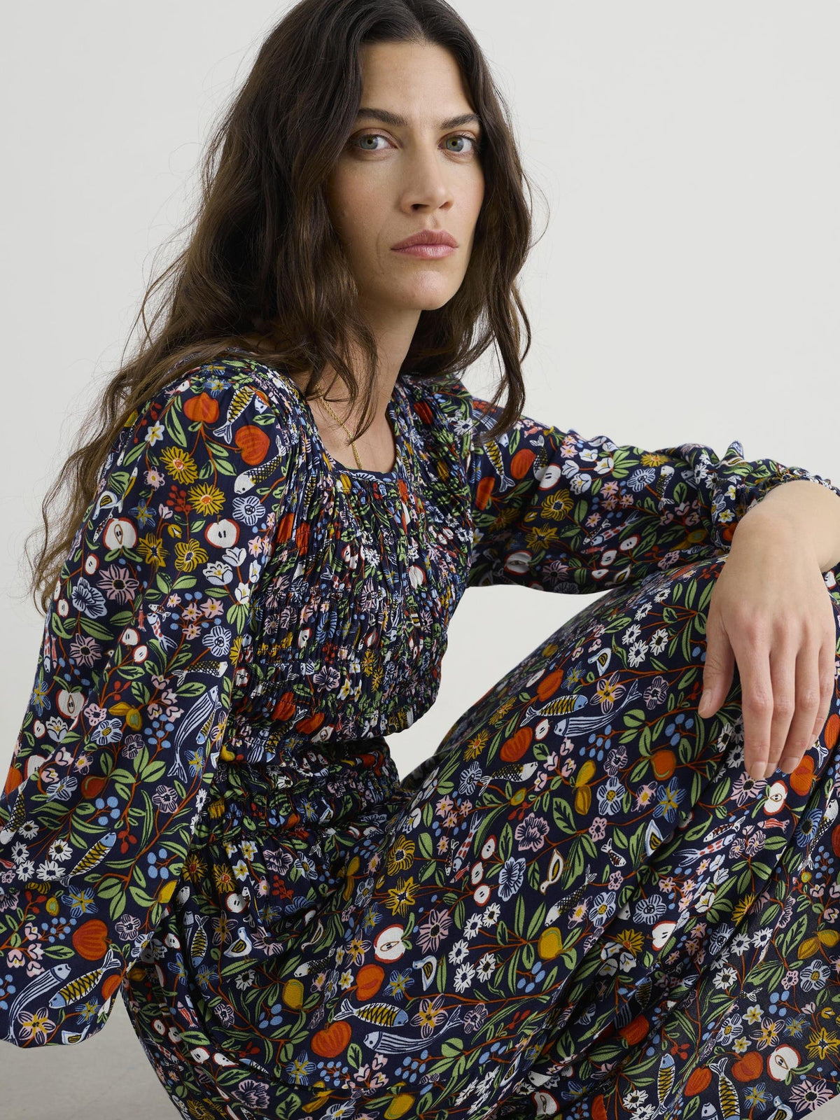 Seasalt Cornwall  - Meadowsweet Dress - Still Life Maritime