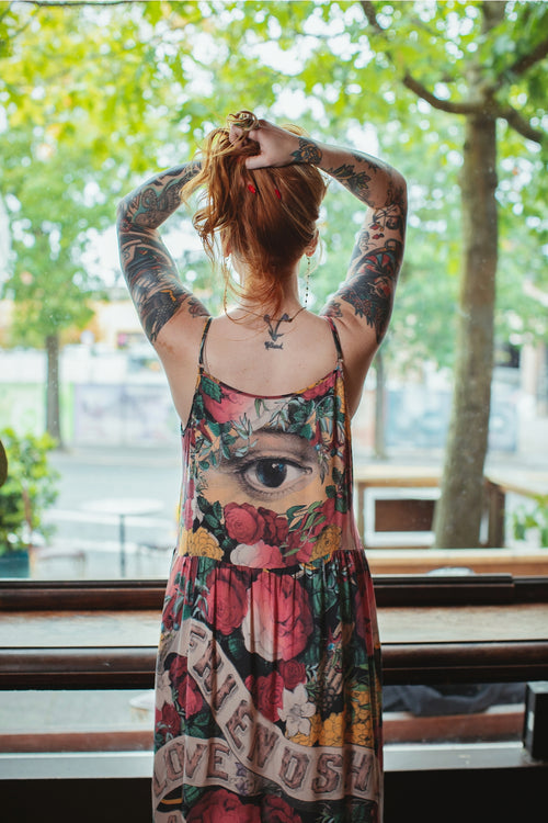 ‘Friendship Love & Truth’ Bohéme Long Maxi Slip Dress