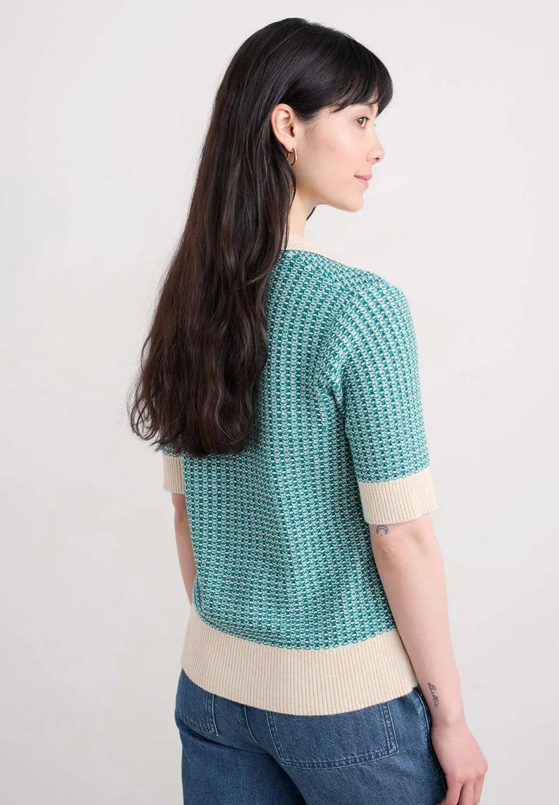 Seasalt Cornwall - Reed Bunting Top - Downwind Chalk Emulsion