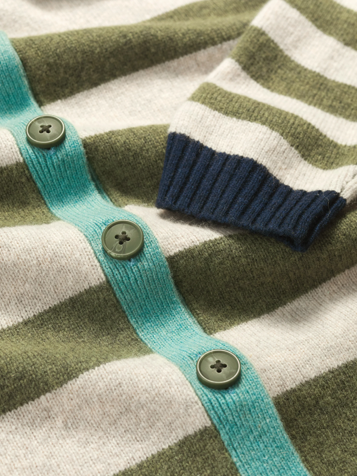 Seasalt Cornwall - Pinwell Cardigan - Bright Shape Light Olive Mix