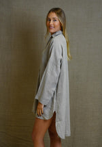 Rustic ‘Giana’ Shirt Dress Check - Taupe