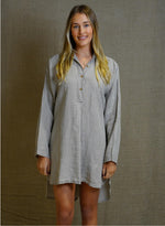 Rustic ‘Giana’ Shirt Dress Check - Taupe