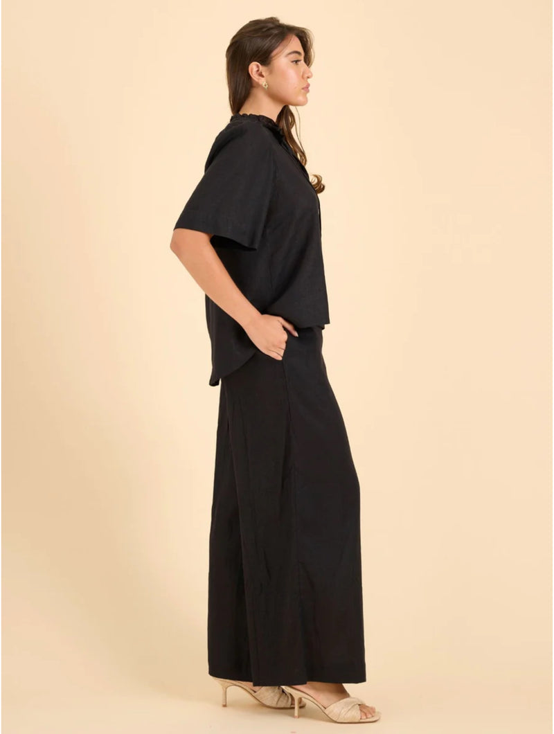 State Of Embrace Loop Palazzo Wide Leg Pant With Curved Belt Loops - Various Colours