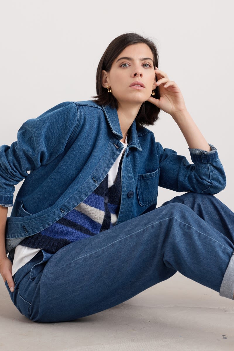 Seasalt Cornwall - Reading Rocks Jacket II - Mid Wash High Twist