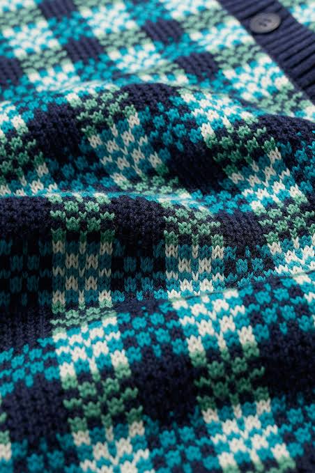 Seasalt Cornwall - Kensa Organic Cotton Checked Cardigan  - Circlet Maritime Emulsion